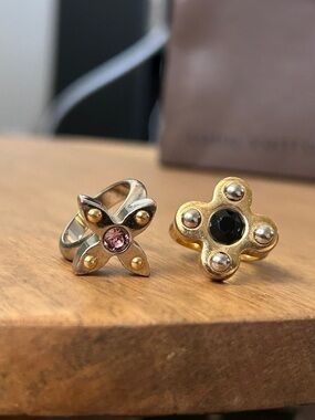 Louis Vuitton Gambette Monogram Rings Set  Silver & Gold Tone - Size S